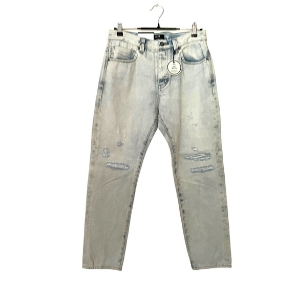 NWT Neuw‎ Ray Tapered Jean Size 32 x 32 Loose Waist Tapered Leg Punk Acid Blue - Picture 1 of 7